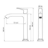Смеситель для раковины Wonzon & Woghand Flex WW-88019072-BN брашированный никель