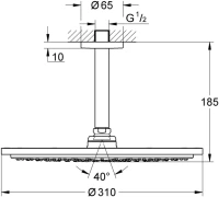 Верхний душ Grohe Rainshower Cosmopolitan Rainshower Cosmopolitan 26067AL0 Верхний душ Grohe Rainshower Cosmopolitan Rainshower Cosmopolitan 26067AL0