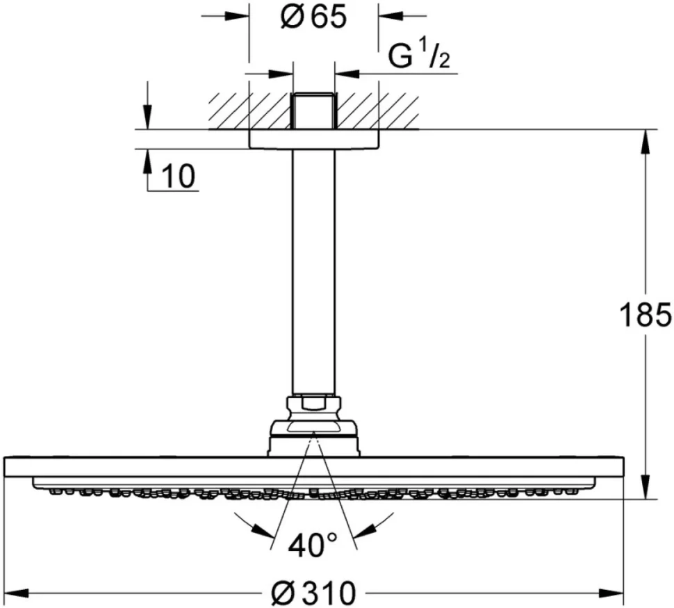 Верхний душ Grohe Rainshower Cosmopolitan Rainshower Cosmopolitan 26067AL0
