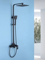 Душевая стойка Abber Wasserfall AF8616BL матовая черная Душевая стойка Abber Wasserfall AF8616BL матовая черная