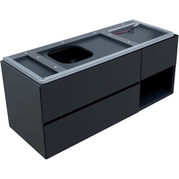 Тумба под раковину Allen Brau Infinity 120 L подвесная, антрацит матовый