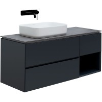 Тумба под раковину Allen Brau Infinity 120 L подвесная, антрацит матовый