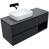 Тумба под раковину Allen Brau Infinity 120 L подвесная, антрацит матовый