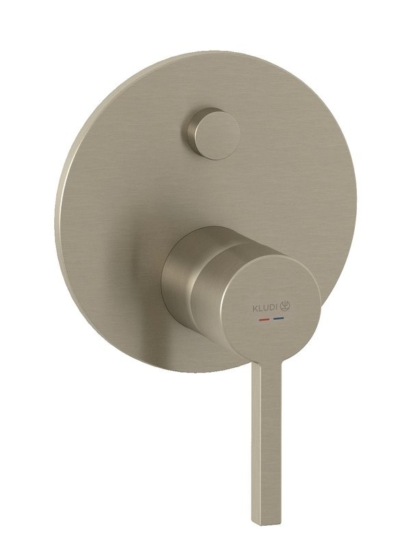 Встраиваемый смеситель для душа и ванны Kludi Nova Fonte 20759N515 С ВНУТРЕННЕЙ ЧАСТЬЮ, брашированный никель PVD