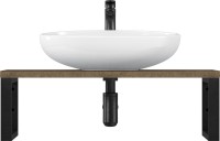 Столешница с раковиной 1MarKa Grunge Loft 80 бетон темно-серый