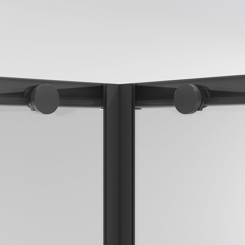 Душевой уголок Niagara Nova NG-6823-34BLACK 90x90, профиль черный матовый, стекло прозрачное