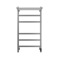 Полотенцесушитель электрический Grota Tela 530х1000 NM EL 100x55 см, подключение справа, слева, скрытое подключение справа, матовый хром, лесенка, с полкой