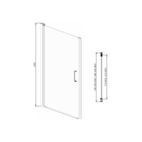 Душевая дверь Azario Alberta 80х190 цвет профиля серебро AZ-NK6211 800
