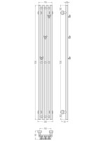 Полотенцесушитель водяной Сунержа Кантата Pro 051-0446-1515 150x20 см, состаренная латунь, I-образный