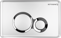 Комплект Инсталляция BETTOSERB Sava Fix Slim 40006456 + Кнопка Duo 40006463 цвет матовый черный, глянцевый хром