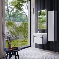 Шкаф пенал для ванной Aqwella Urban белый глянцевый