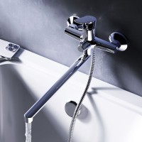Смеситель для ванны с душем AM.PM Crave F9C90200 хром