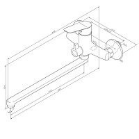 Смеситель для ванны с душем AM.PM Crave F9C90200 хром