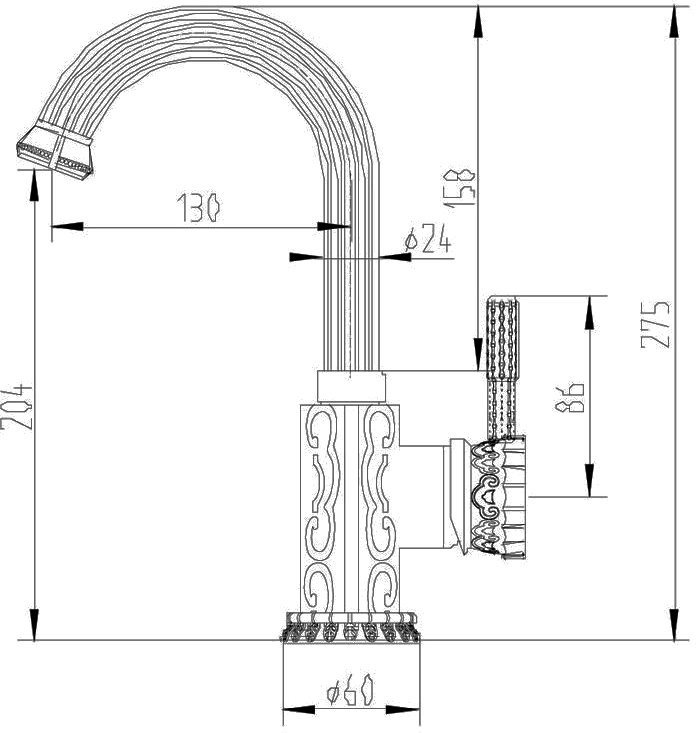 Смеситель для раковины Zorg Antic A 113U-BR