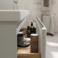 Тумба с раковиной SanStar Riana 100 подвесная, grey, раковина Фостер 100