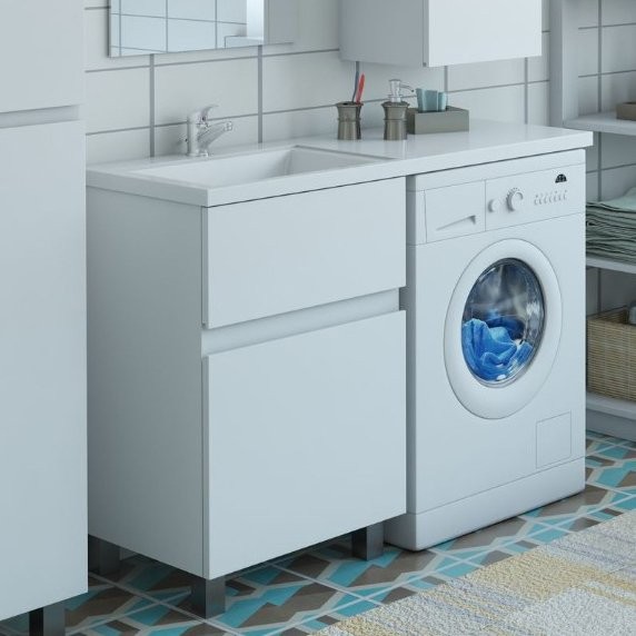 Тумба с раковиной Эстет Dallas Luxe 115 L напольная, 2 ящика