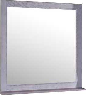 Зеркало ASB-Woodline Гранда 80 серое, с полкой