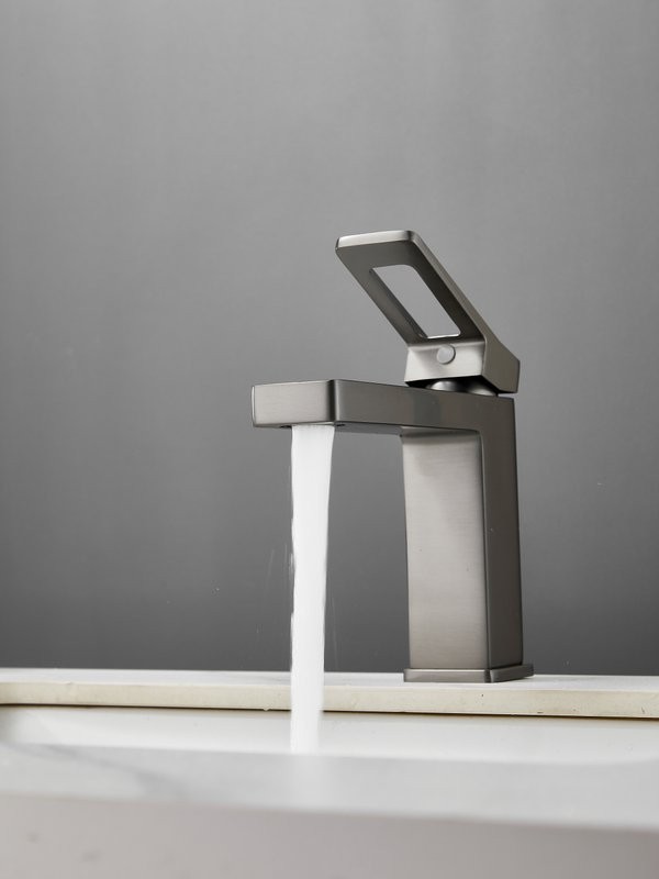 Смеситель для раковины Haiba HB10732-3 оружейная сталь