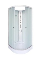 Душевая кабина DTO LM901N 100х100, без крыши, профиль хром, стекло матовое