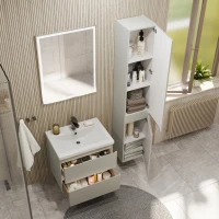 Шкаф-пенал для ванной SanStar Riana 30 grey