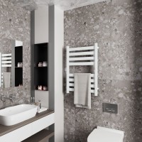 Полотенцесушитель электрический Bauedge Elite R 50х80, белый полуматовый
