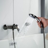 Смеситель для душа с лейкой Shevanik S5016T, оружейная сталь