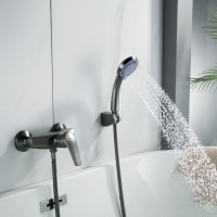 Смеситель для душа с лейкой Shevanik S5016T, оружейная сталь