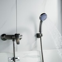 Смеситель для душа с лейкой Shevanik S5016T, оружейная сталь