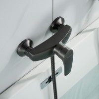 Смеситель для душа с лейкой Shevanik S5016T, оружейная сталь