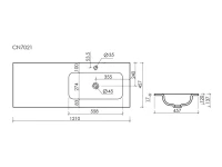Мебель для ванной комнаты Sancos Folk 120 R подвесная, 2 ящика, ergraut soft