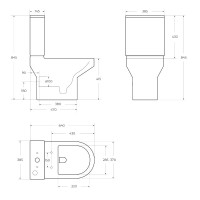 Унитаз-компакт напольный BelBagno Norma BB339CPR BB076SC безободковый, с микролифтом