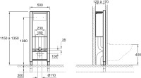 Система инсталляции для унитазов Jacob Delafon E5504-NF + Кнопка смыва Jacob Delafon E4316-CP хром глянцевый