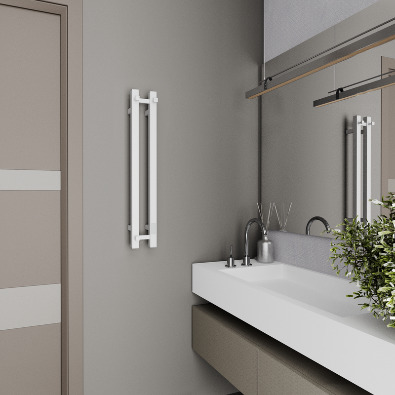 Полотенцесушитель электрический Bauedge Stella Square R 8х80, белый