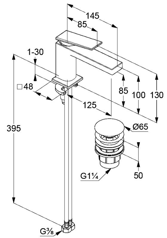 Смеситель для раковины Kludi Decus 54267N175 EcoPlus, брашированная бронза