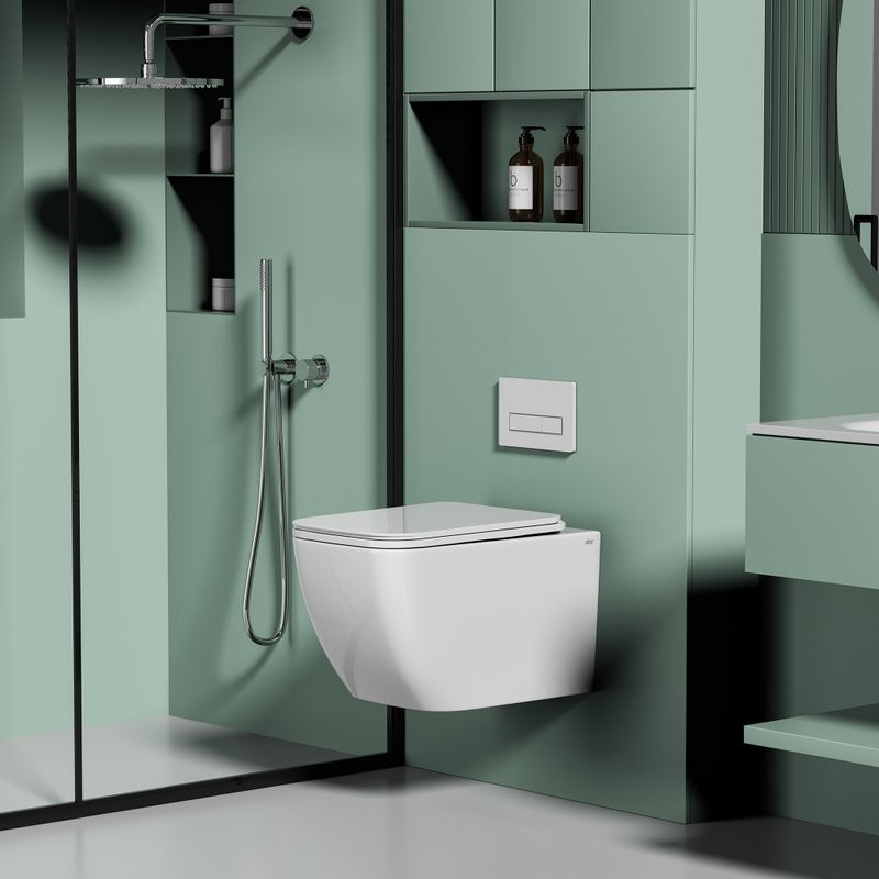 Унитаз подвесной Abber Ultra AC1303 с микролифтом, белый