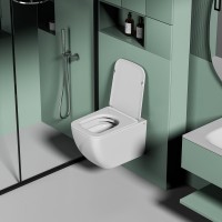 Унитаз подвесной Abber Ultra AC1303 с микролифтом, белый