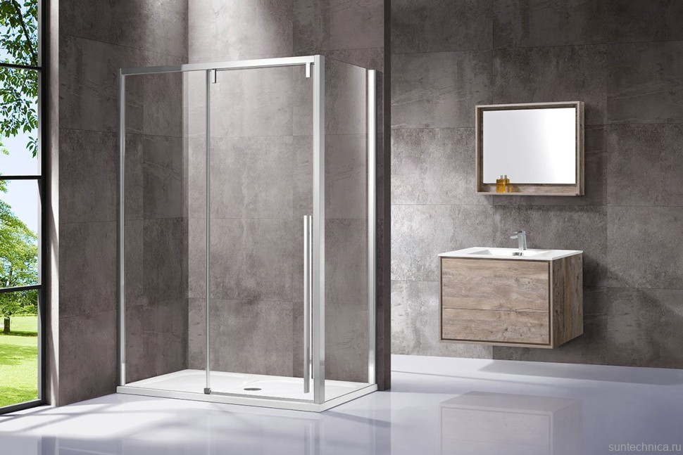 Душевой уголок Vincea Lugano VSR-1L1014CL-1 140х100 см, профиль хром