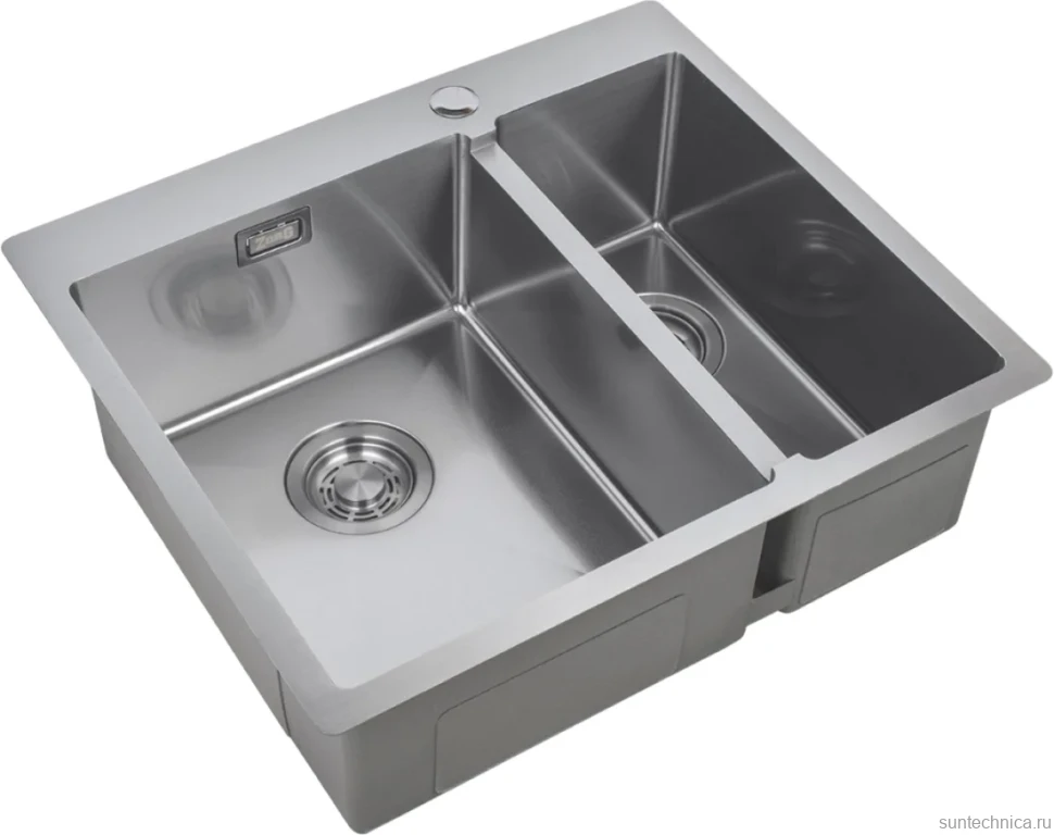 Мойка кухонная Zorg Light ZL R 590-2-510-L L, нержавеющая сталь