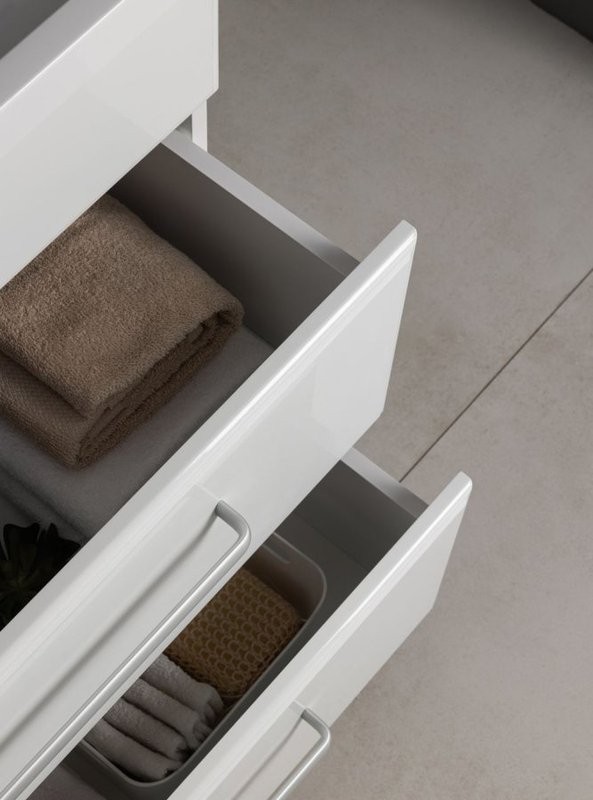 Мебель для ванной комнаты Aquanet Лукка 58 белая глянцевая