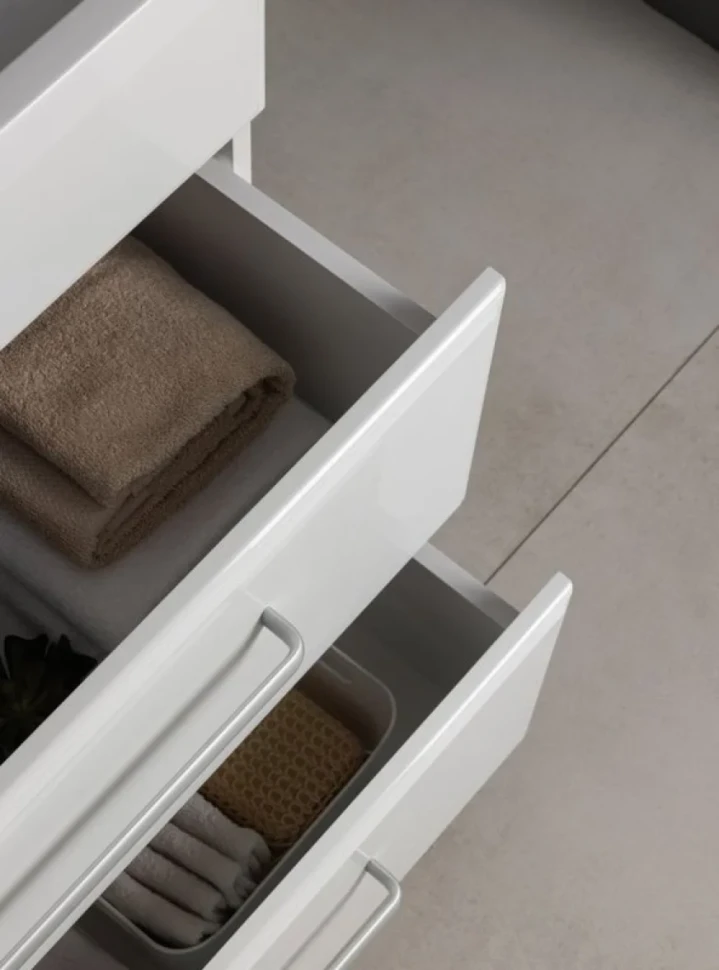 Мебель для ванной комнаты Aquanet Лукка 58 белая глянцевая