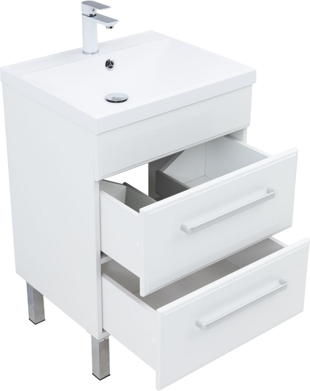 Мебель для ванной комнаты Aquanet Лукка 58 белая глянцевая