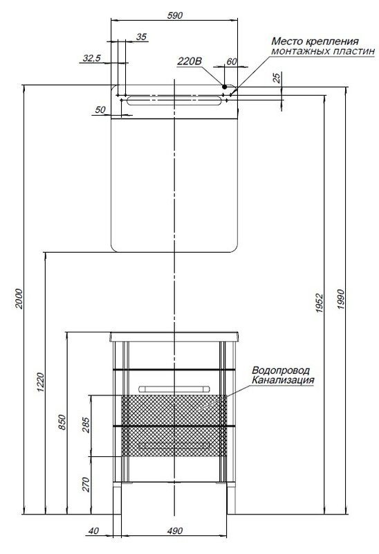 Мебель для ванной комнаты Aquanet Лукка 58 белая глянцевая