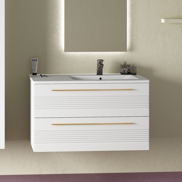 Тумба под раковину Sanvit Соната 2-90 R 2 ящика, белая