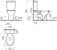 Унитаз-компакт напольный Norm Nord 9845B099-7201 с микролифтом