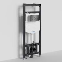 Система инсталляции для унитазов Wasserkraft Alme 15TLT.010.ME.PB02 с кнопкой смыва черной
