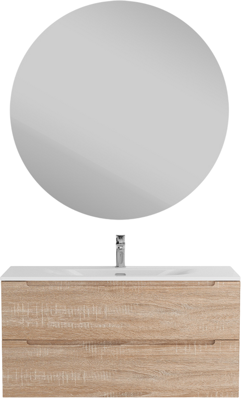 Мебель для ванной комнаты BelBagno Etna 100 rovere bianco, раковина BB-8099-120-2