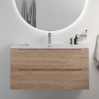 Мебель для ванной комнаты BelBagno Etna 100 rovere bianco, раковина BB-8099-120-2