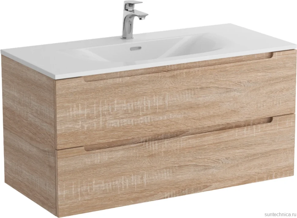Мебель для ванной комнаты BelBagno Etna 100 rovere bianco, раковина BB-8099-120-2
