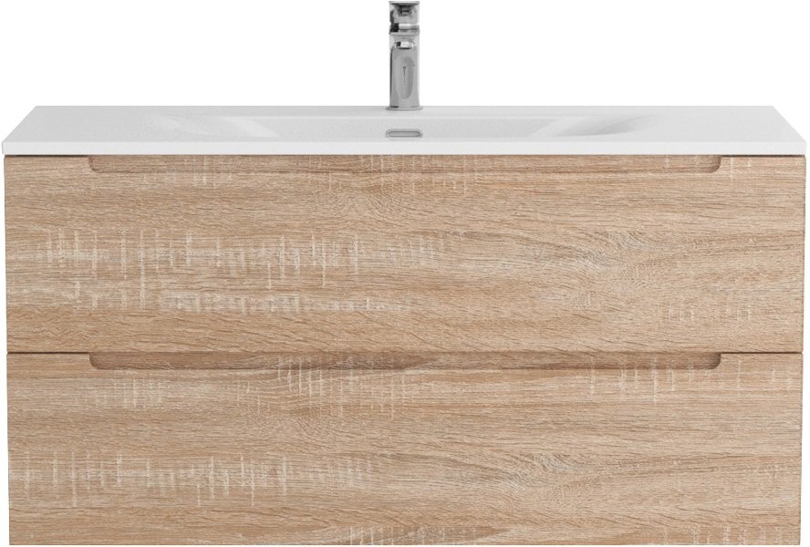 Мебель для ванной комнаты BelBagno Etna 100 rovere bianco, раковина BB-8099-120-2