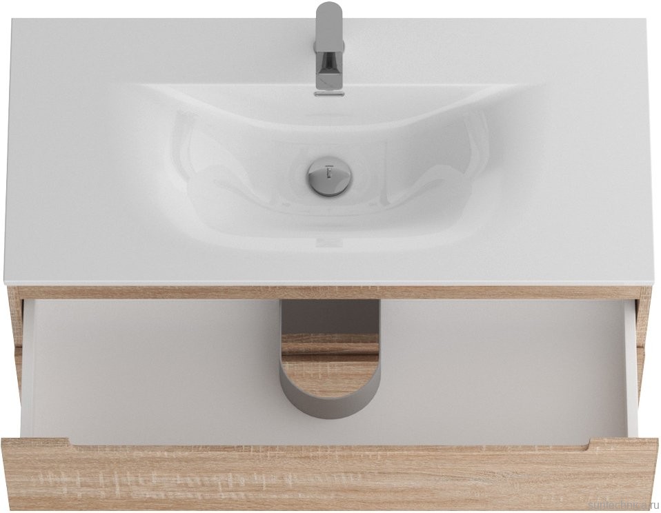 Мебель для ванной комнаты BelBagno Etna 100 rovere bianco, раковина BB-8099-120-2